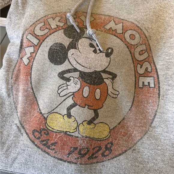 Disneyland Parks Mickey Mouse Sweatshirt Hoodie Unisex Small Heather Gray - Picture 5 of 5